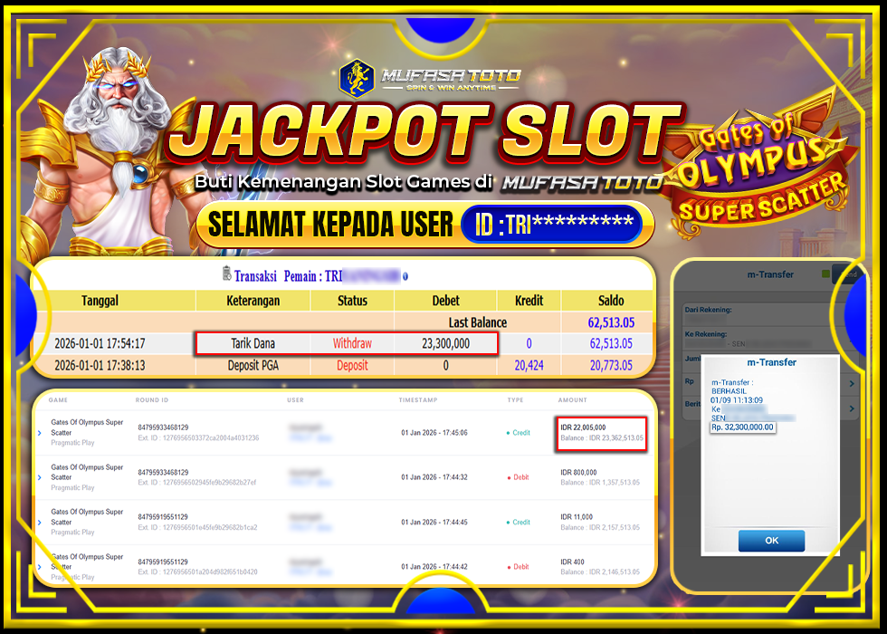 MUFASATOTOJACKPOT PRAGMATIC PLAY Rp.23.300.000|LUNAS
